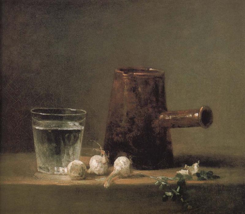 Jean Baptiste Simeon Chardin Water glass coffee pot Sweden oil painting art